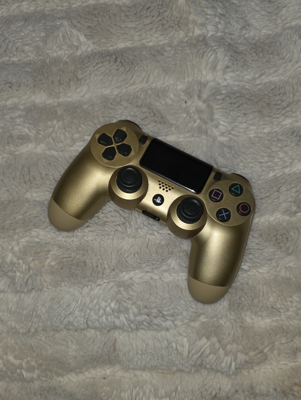 PS4 Sony Gold Wireless Controller with Black Buttons - (Broken)